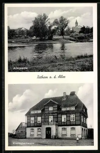 AK Rethem a. d. Aller, Kreissparkasse, Allerpartie