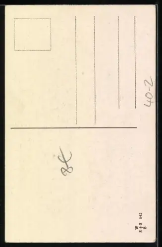 AK In eine kleine Kiste gesperrte Frau