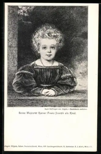 AK Portrait von Kaiser Franz Josef I. von Österreich als Kind