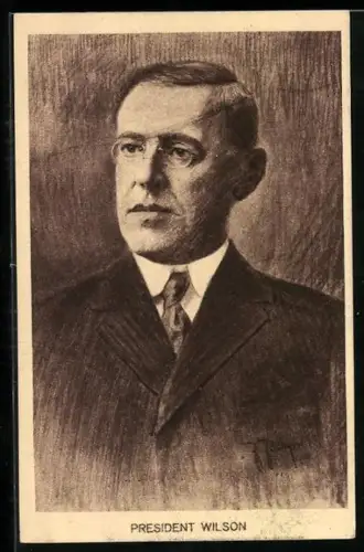 AK Portrait von Präsident Woodrow Wilson