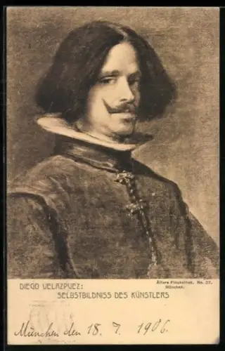 AK Selbstportrait des Künstlers Diego Velazpuez