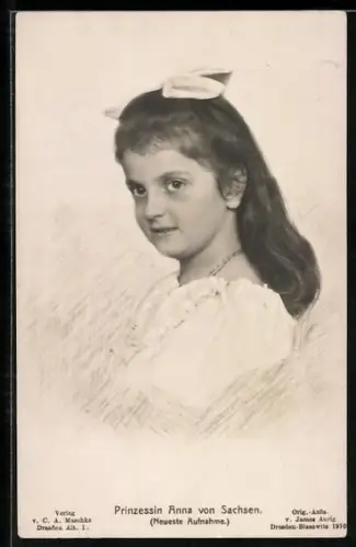 AK Prinzessin Anna von Sachsen