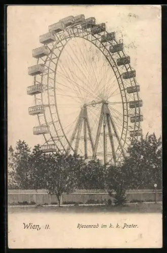 AK Wien, Riesenrad im Wiener Prater