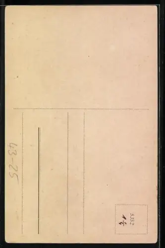 AK Sänger beim ausdrucksstarken Gesang, Zylinder und Lorbeerkranz