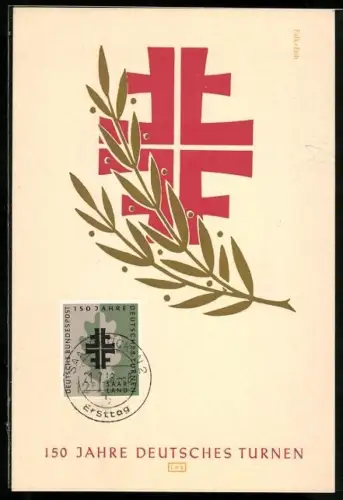 Maximum-AK 150 Jahre Deutsches Turnen mit Wappen