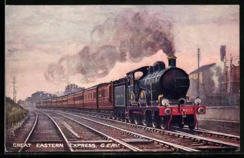 AK Great Eastern Railway Express from Liverpool Street to Cromer, englische Eisenbahn
