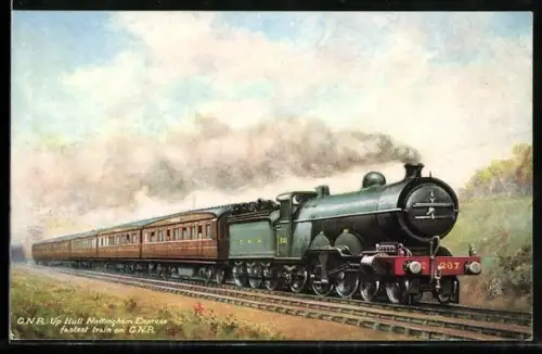 AK Up Hull Nottingham Express fastest train an G.N.R., Eisenbahn