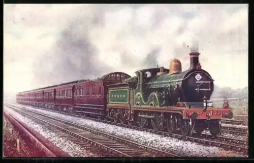 AK Englische Eisenbahn No. 145 der S.E. & C.Ry. nahe Chislehurst