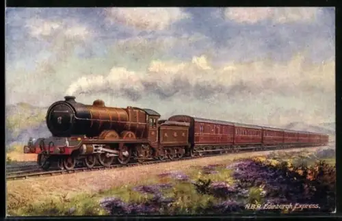 AK N.B.R. Edinburgh Express, englische Eisenbahn