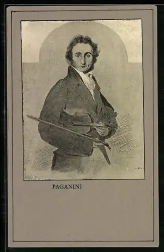 AK Paganinni im Porträt mit Geige
