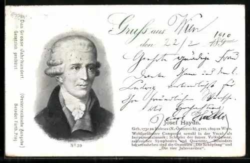 AK Komponist Josef Haydn im Porträt