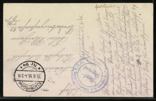 Foto-AK Soldaten in Betten sitzend, Rotes Kreuz