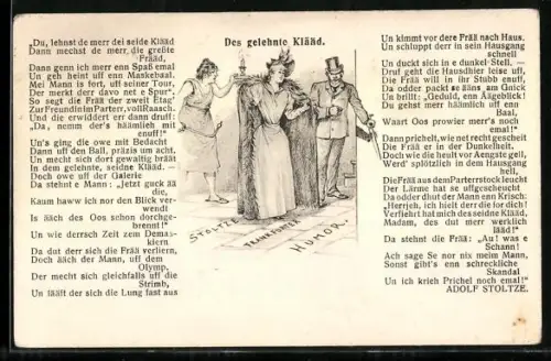 AK Das gelehnte Klääd, Gedicht von Adolf Stoltze