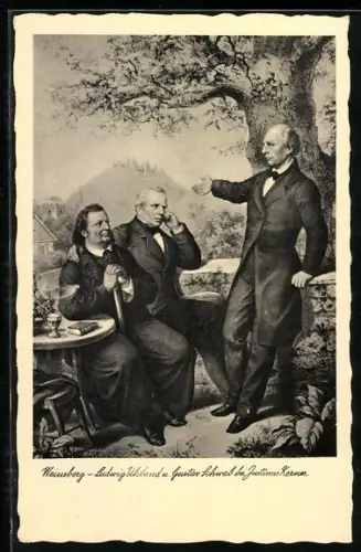 AK Weinsberg, Ludwig Uhland und Gustav Schwab bei Justinus Kerner