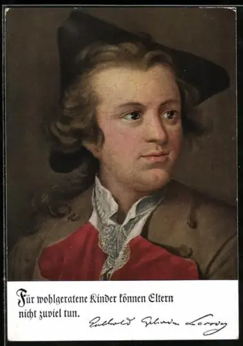AK Für wohlgeratene Kinder..., Gotthold Ephraim Lessing