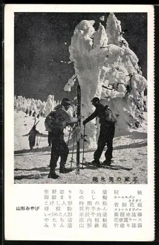 AK Skifahrer in einer schneebedeckten Landschaft