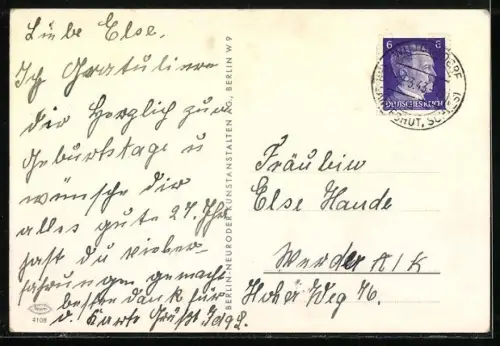 AK Skifahrer in den Bergen im Schnee