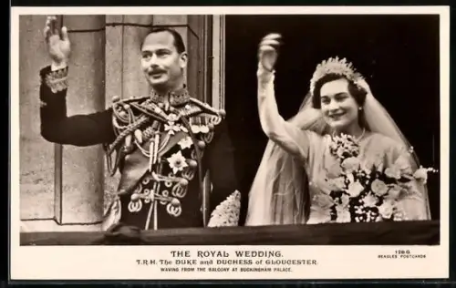 AK Königshaus von England, Royal Wedding, Duke and Duchess of Gloucester