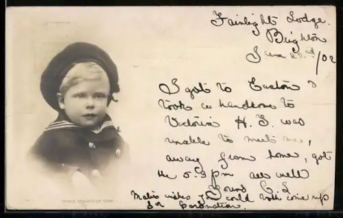 AK Prince Edward of York as a child