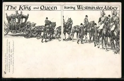 AK The King and Queen leaving Westminster Abbey