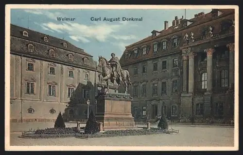 AK Weimar, Carl August-Denkmal