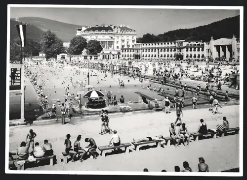 Fotografie Hermann Brühlmeyer, Wien, Ansicht Baden bei Wien, Blick in das Strandbad