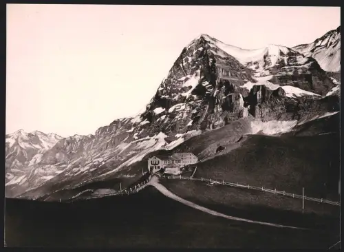 Fotografie Ansicht Kleine Scheidegg, Blick nach dem Hotel im Gebirge