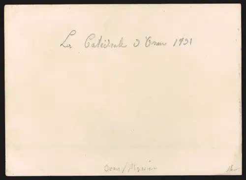 Fotografie Ansicht Oran / Algerien, Blick auf die Kathedrale von Oran, 1931