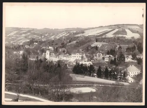 Fotografie Ansicht Weidling, Blick von Süden nach dem Ort