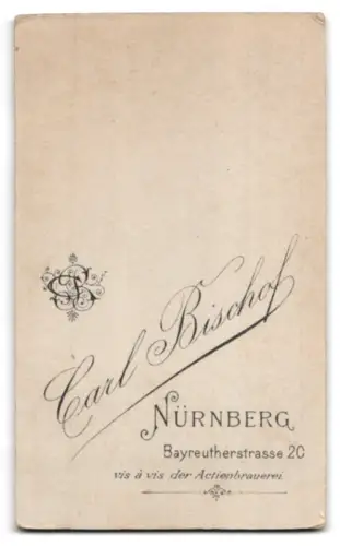 Fotografie Carl Bischof, Nürnberg, Bayreutherstrasse 20, Porträt eines Herrn in Anzug