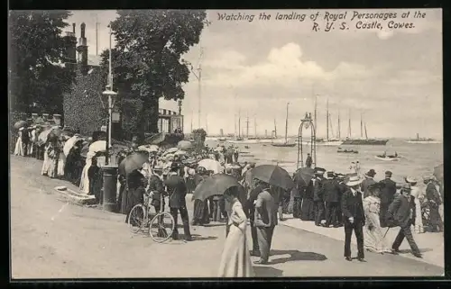AK Cowest, Watching the landing of Royal Personages at the RYS Castle