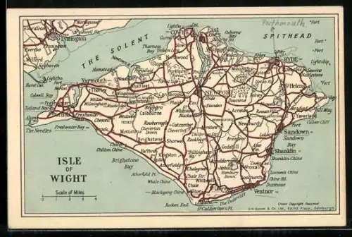 AK Rowborough, Map of the Isle of Wight
