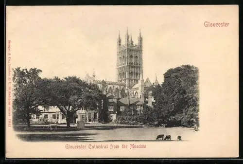 AK Gloucester, View of the Cathedral from the Meadow