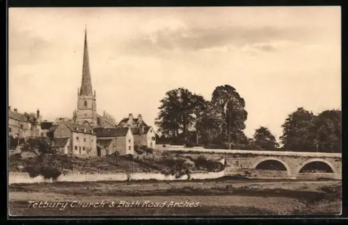 AK Tetbury, View of the Church and Bath Road Arches