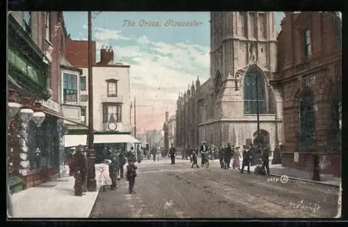 AK Gloucester, The Cross with church