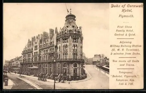 AK Plymouth, Duke of Cornwall Hotel