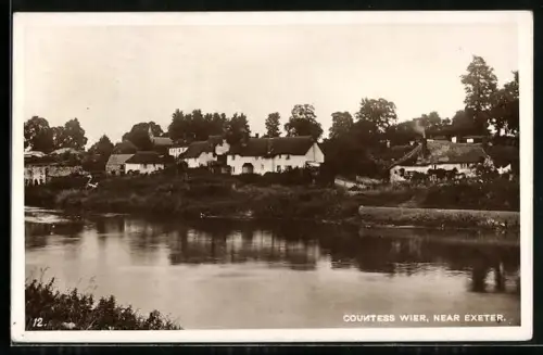 AK Countess Wier near Exeter, View of the village