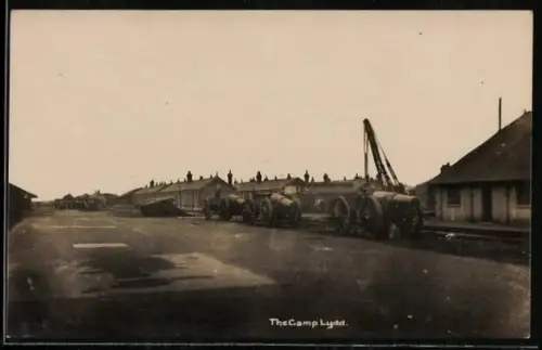 AK Lydd, View of the Camp Lydd with field guns