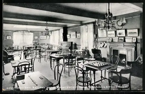 AK Herne Bay, The Railway Convalescent Home, Smoking and sitting room