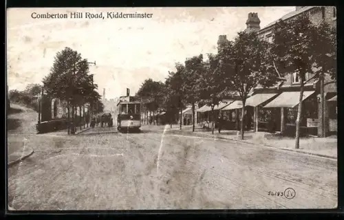 AK Kidderminster, Comberton Hill Road with tram