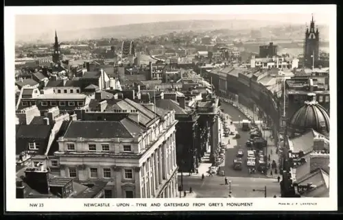 AK Newcastle-Upon-Tyne, Gateshead from Grey`s Monument