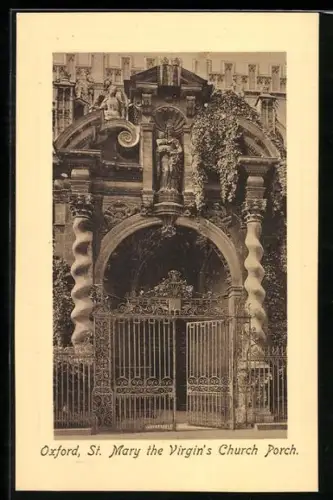 AK Oxford, St. Mary the Virgin`s Church Porch