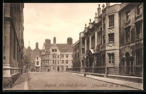 AK Oxford, Hertford College, founded 1874