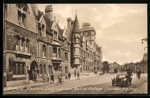AK Oxford, Master`s Lodgins and Balliol College, founded 1263
