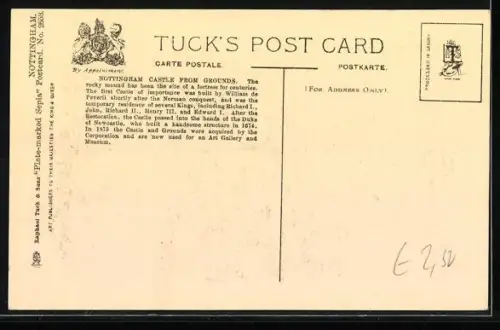 AK Nottingham, The Castle from Grounds