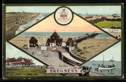 AK Skegness, The Pier, The Sands, The Sunbeam