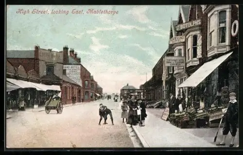 AK Mablethorpe, High Street loooking East, Temperance Hotel