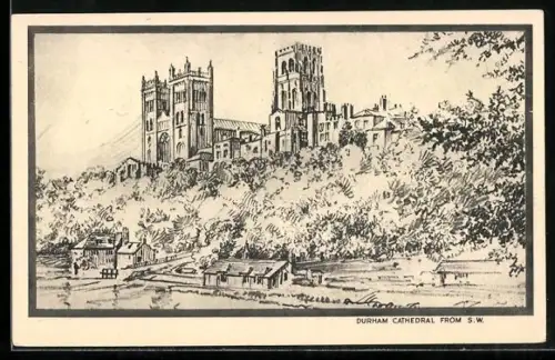 AK Durham, Durham Cathedral from Southwest
