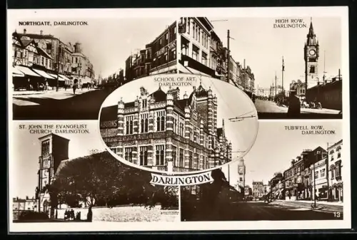 AK Darlington, School of Art, Northgate, High Row, Tubwell Row