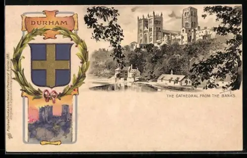 AK Durham, The Cathedral from the Banks, Coat of Arms